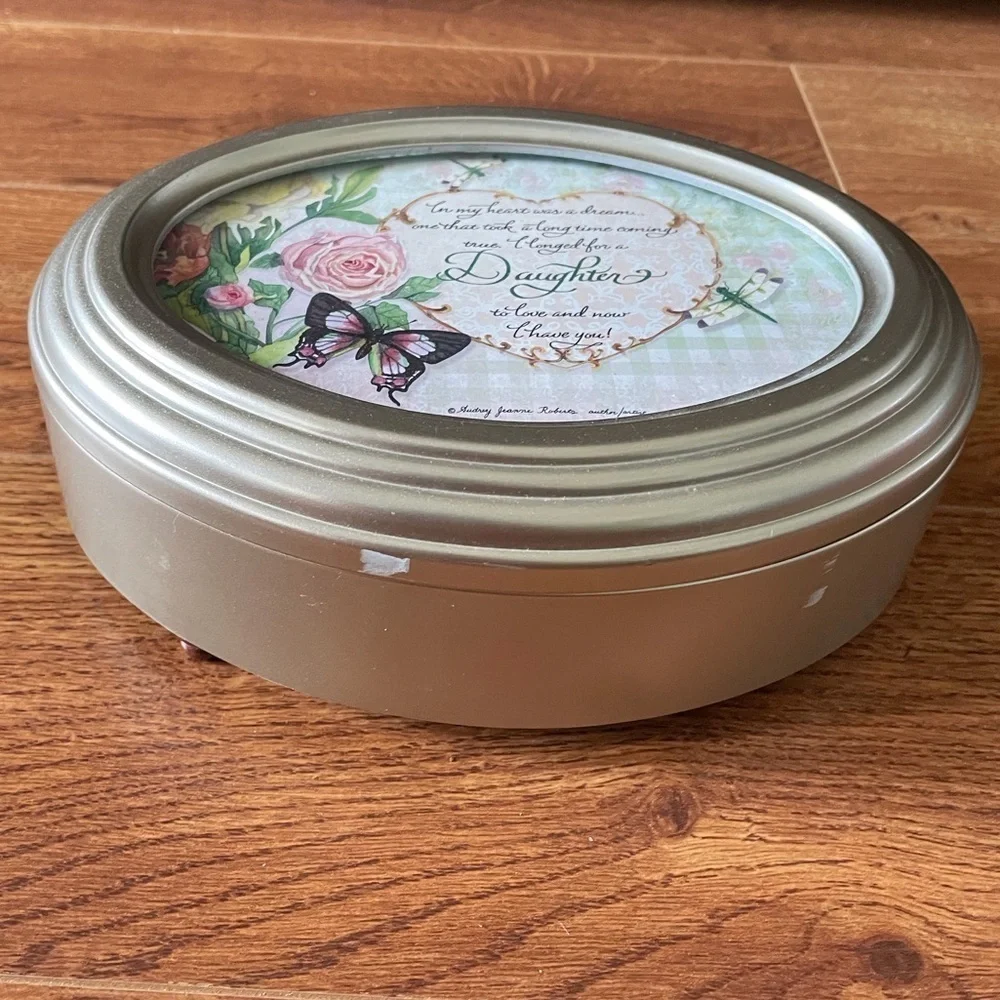 Daughter picture frame musical jewelry box